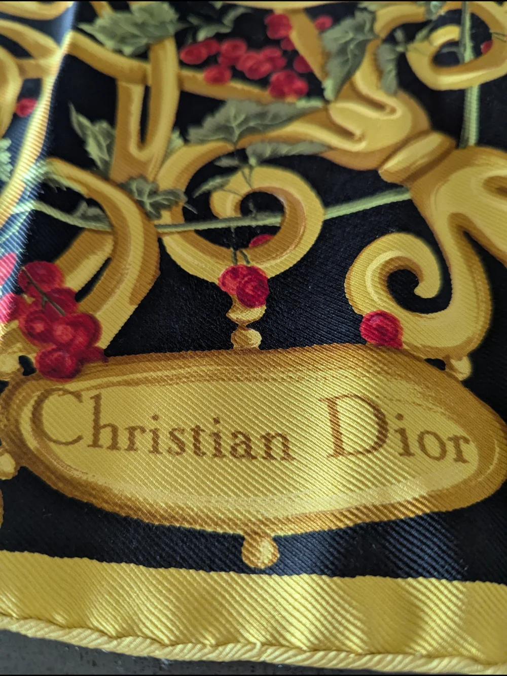 Dior Silk Scarf Vintage